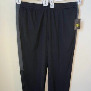 Men's Tek Gear Athletic Warm Up Track Lounge Pants Size XL Jogger Black